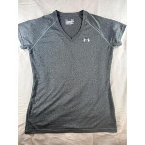 Under Armour Woman’s Size Small heat gear Gray Semi Fitted Athletic performance